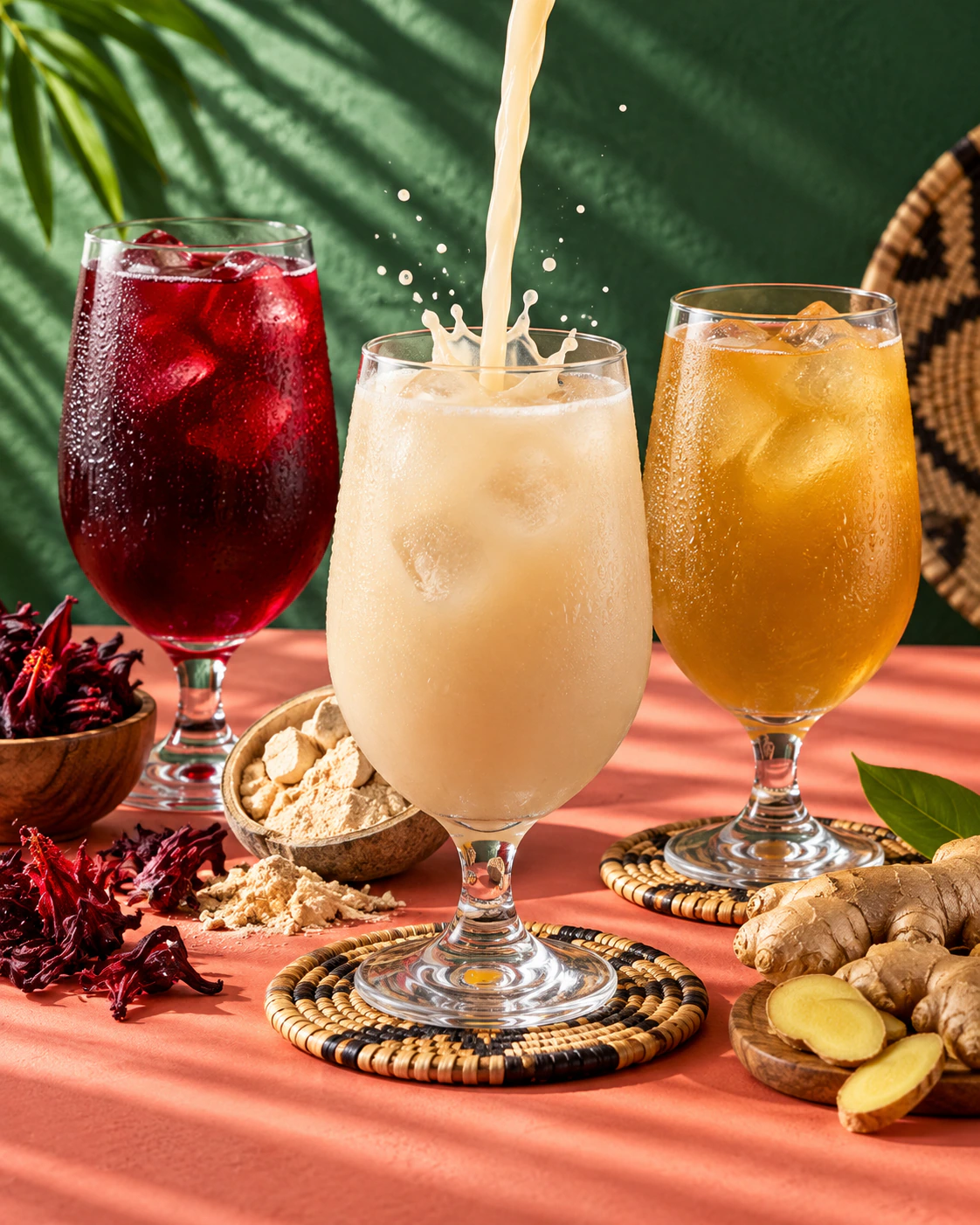 Bissap, bebida de baobab y jengibre
